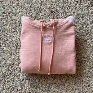 Adidas Pink Cropped Hoodie